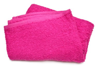 Beyaz üzerine pembe havlu