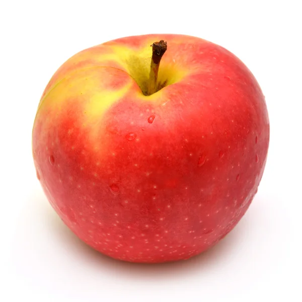 Pomme rouge sur blanc — Photo