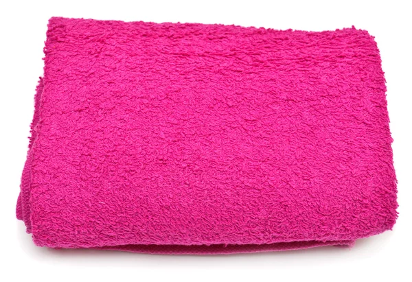 Ροζ πετσέτα σε λευκό — Φωτογραφία Αρχείου