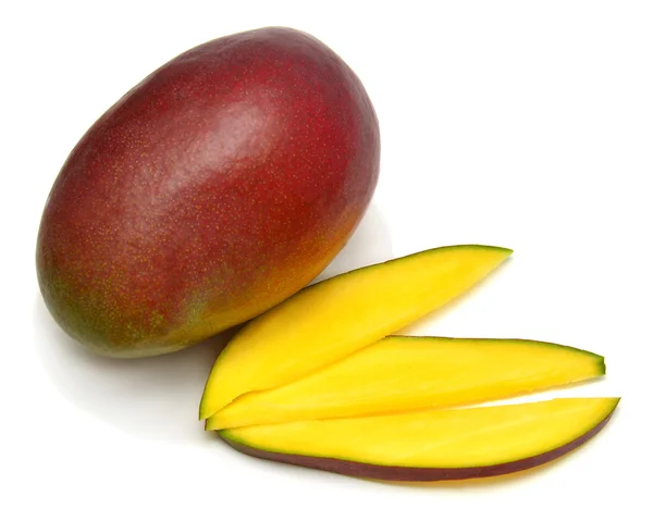 Mango fruit and slices of mango — Stock Photo, Image