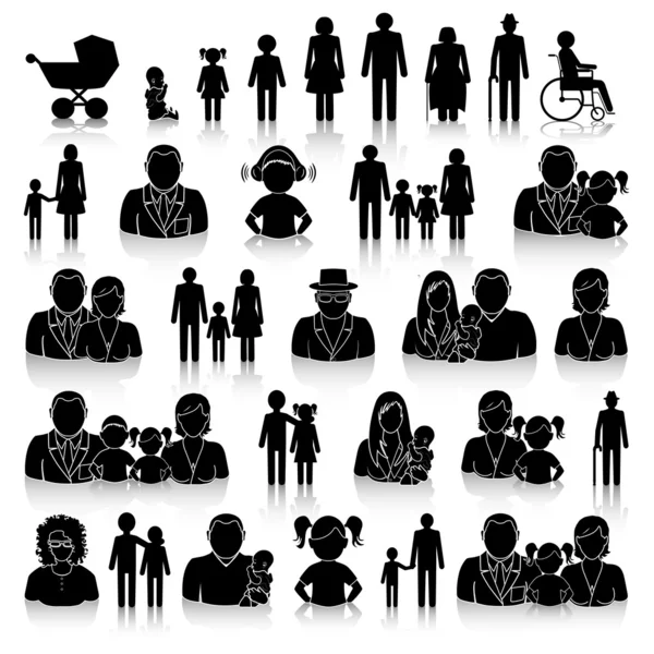 Family icons set — Stock Vector