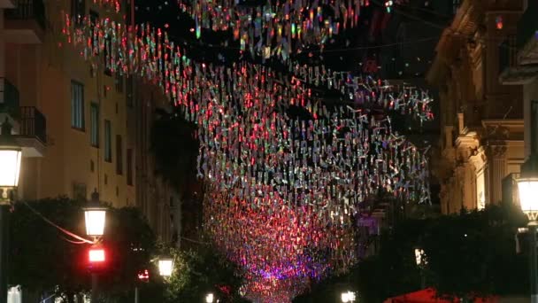Cidade da Noite de Natal (Itália ) — Vídeo de Stock