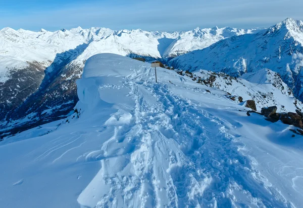 Vinterlandskap berg (Österrike). — Stockfoto