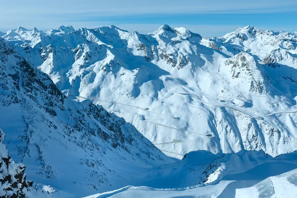 Zboczu góry zima (Austria). — Zdjęcie stockowe