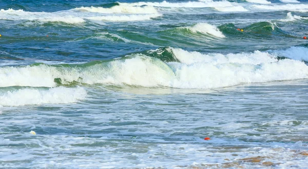 Sea Waves dengan Foam. Latar Belakang . — Stok Foto