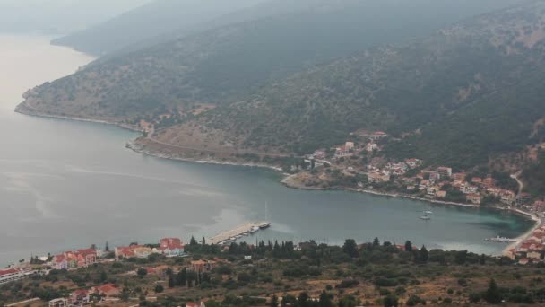 Mattina estiva Costa di Agia Efimia (Cefalonia, Grecia ). — Video Stock