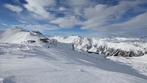 Silvretta Alps görünümü (Avusturya kış). — Stok video