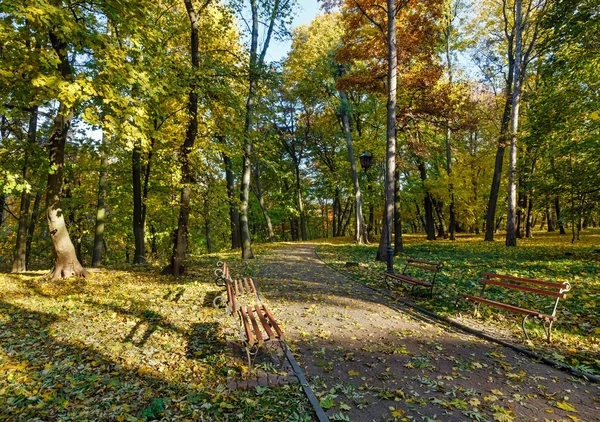 Осенний городской парк. — стоковое фото