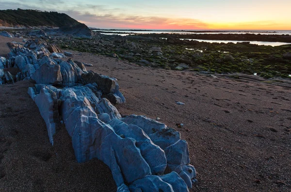 Sunset havsutsikt från stranden — Stockfoto