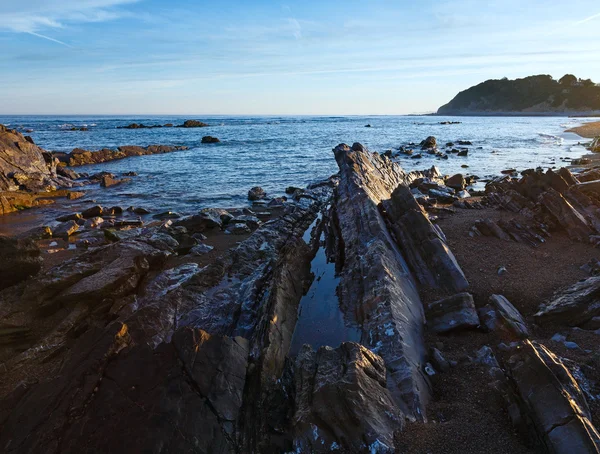 Morning ocean view from beach (Bay of Biscay). — Stock Photo, Image