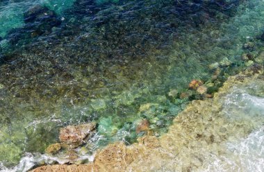 deniz suyu yüzeyi arka planı.