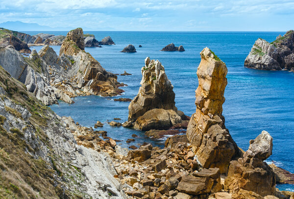 Atlantic ocean coastline near Portio Beach.