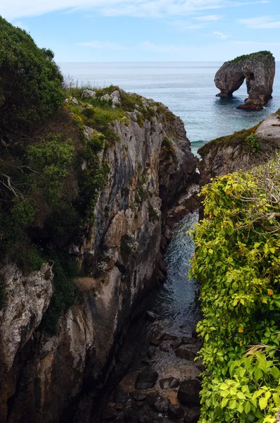 Villahormes Cliffs och canyon, Spanien. — Stockfoto