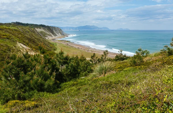 Plage vue Azkorri ou Gorrondatxe . — Photo