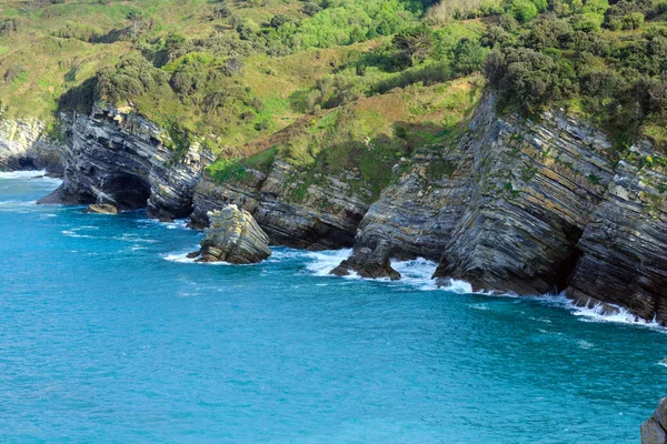 Summer ocean rocky coast (Spain). — Stock Photo, Image