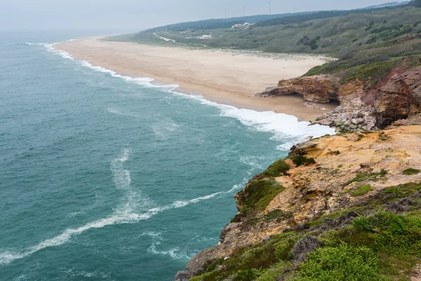 Sandy ocean beach (Portugália). — Stock Fotó
