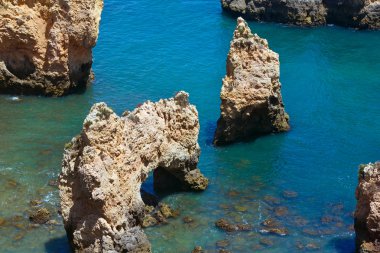 Ponta da Piedade cape (Lagos, Algarve, Portekiz).