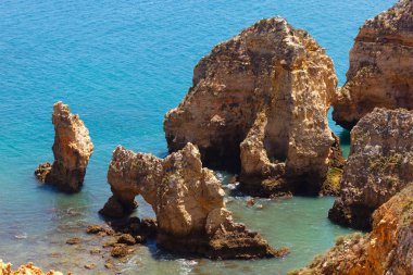 Ponta da Piedade cape (Lagos, Algarve, Portekiz).