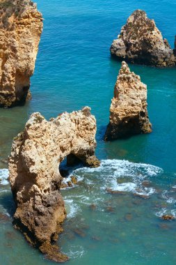 Ponta da Piedade cape (Lagos, Algarve, Portekiz).