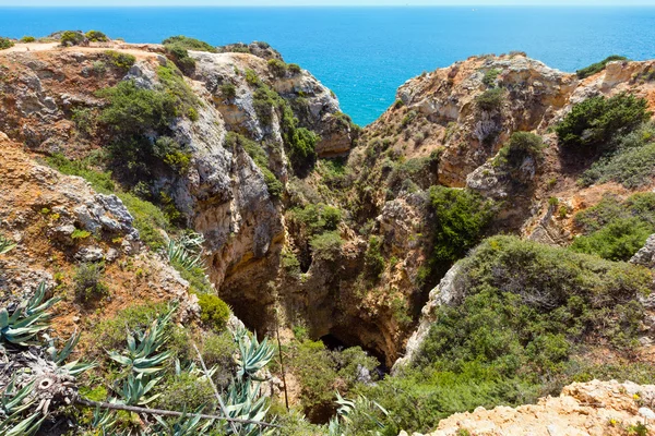 Atlantic rocky coast (Ponta da Piedade, Lagos, Algarve, Portugal — Stock Photo, Image