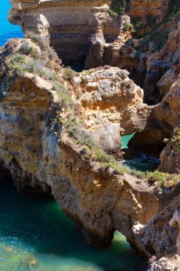 Atlantik kayalık Sahil (Ponta da Piedade, Lagos, Algarve, Portekiz