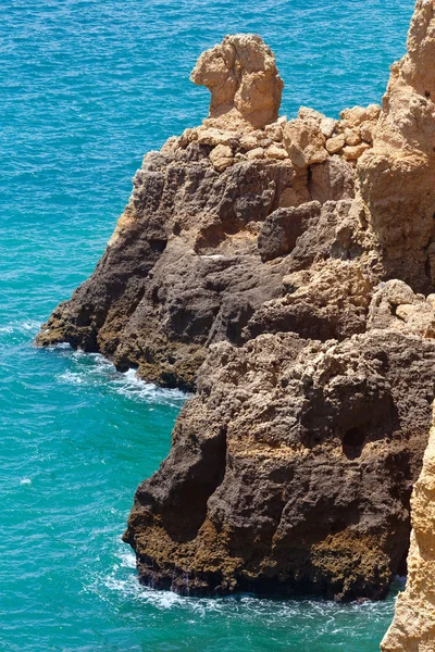 Atlantic klippiga kusten (Ponta da Piedade, Lagos, Algarve, Portugal — Stockfoto