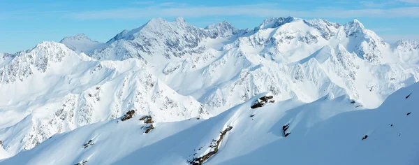 Dolomiten Alpen winter weergave (Oostenrijk). Panorama. — Stockfoto