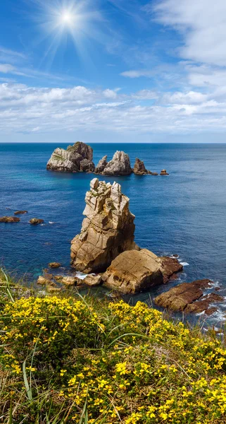 Arnia Beach coastline landscape. — Stock Photo, Image