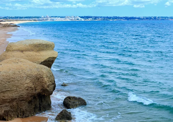 Praia de Albufeira (Algarve, Portugal ). — Fotografia de Stock