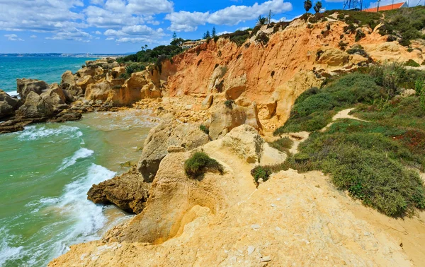 Atlantic rocky coast view (Algarve, Portugal). — Stock Photo, Image