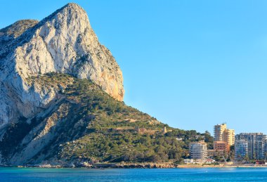 Calpe yaz sahil, İspanya. 