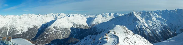 Panorama das montanhas de Inverno (Áustria ). — Fotografia de Stock