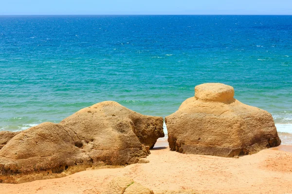 Praia de Albufeira (Algarve, Portugal ). — Fotografia de Stock