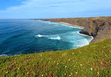 Summer Atlantic ocean coast (Algarve, Portugal). clipart