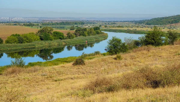 Letní Krajina Ladscape Řekou Pivdennyi Buh Mykolaiv Region Ukrajina — Stock fotografie