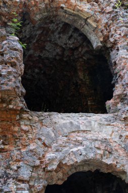 Terk Edilmiş Askeri Tarakaniv Kalesi (Dubno Kalesi, New Dubna Kalesi), 19. yüzyılın bir savunma yapısı, mimari bir anıtı, Tarakaniv, Rivne bölgesi, Ukrayna.