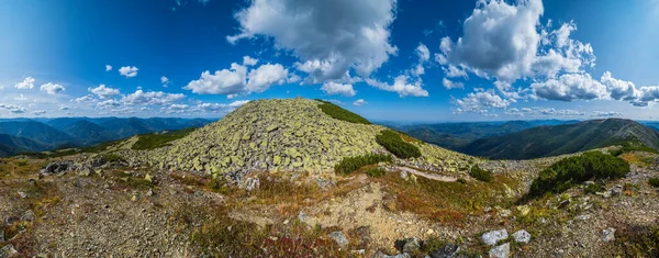 Sommer Blick Auf Die Karpaten Steiniges Gorgany Massiv Ukraine — Stockfoto