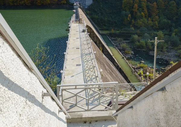 Water Dam Vilshany Reservoir Tereblya River Tereble Ritska Hpp Transcarpathia — Stock Photo, Image