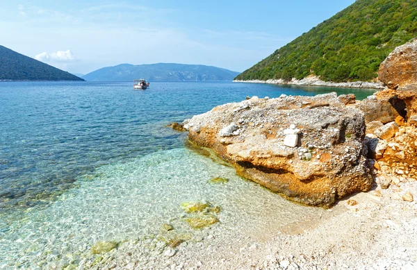 Antisamos Sahili'nden (Yunanistan, kefalonia görünümünden yaz). — Stok fotoğraf