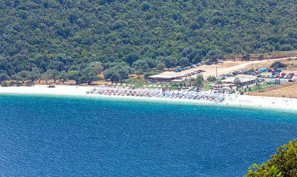 Nejlepší letní pohled antisamos beach (Řecko, kefalonia). — Stock fotografie