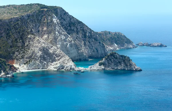 Zomer Ionische Zee kust weergave (kefalonia, Griekenland) — Stockfoto