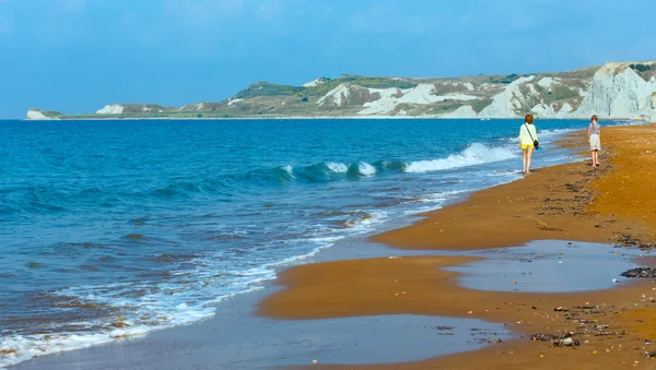 Xi Beach vista mattutina (Grecia, Cefalonia ). — Foto Stock