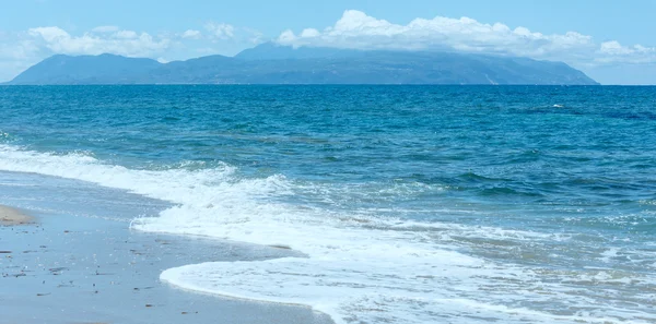 Sommaren beach view (Grekland, lefkada). — Stockfoto