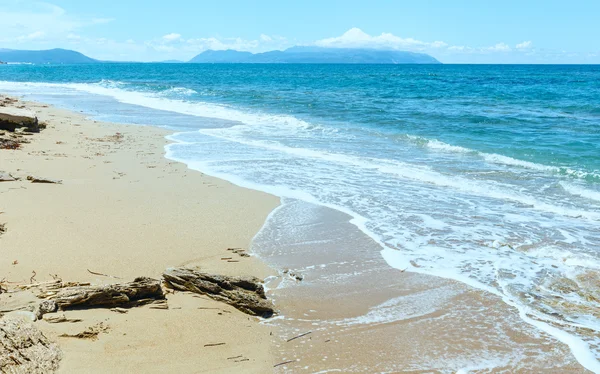 Letní beach view (Řecko, lefkada). — Stock fotografie