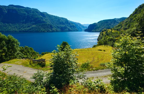 Lac de montagne d'été Suldalsvatnet (Norvège ) — Photo