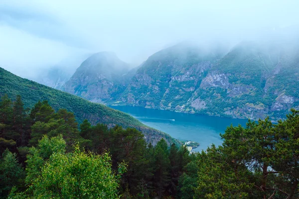 查看从 stegastein （aurland、 挪威) — 图库照片