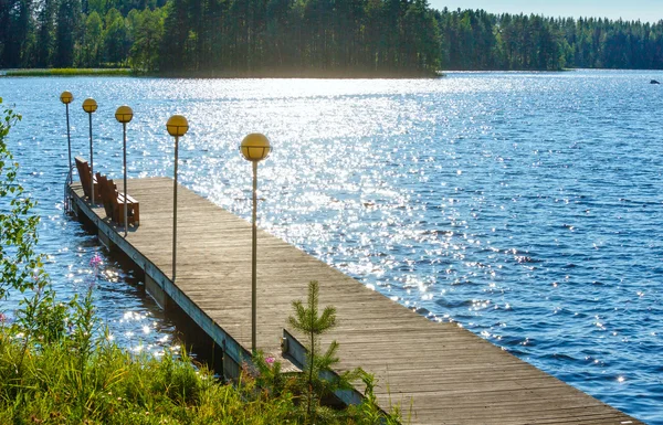 Lake summer view (Finland). — Stock Photo, Image