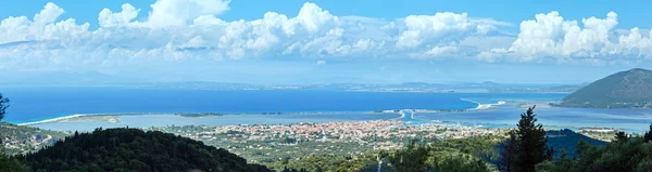 Panorama da costa marítima (Grécia, mar Jónico ). — Fotografia de Stock