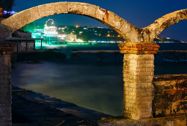 Mar costa noturna (Bulgária ). — Fotografia de Stock