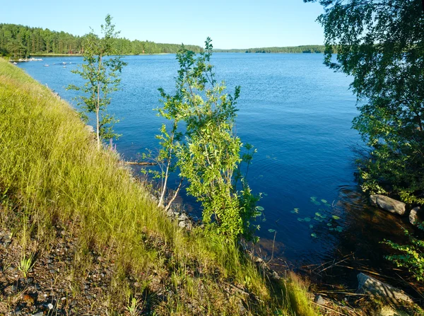 Widok na jezioro lato (Finlandia). — Zdjęcie stockowe